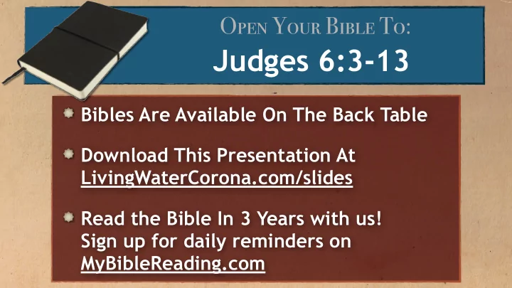 judges 6 3 13