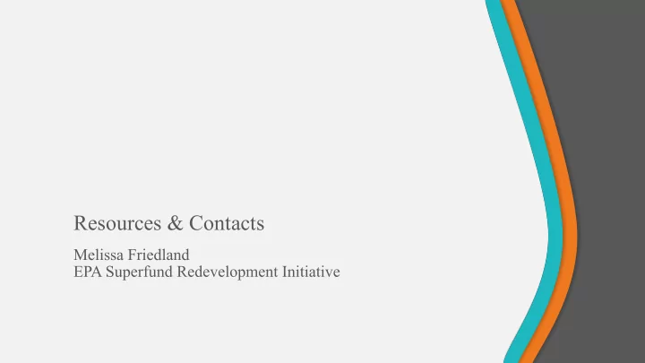 resources contacts