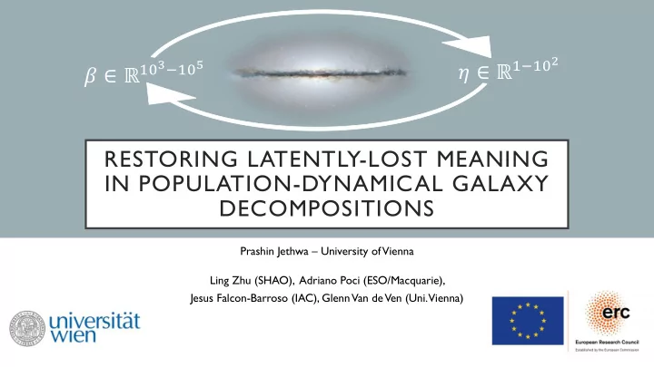 restoring latently lost meaning in population dynamical