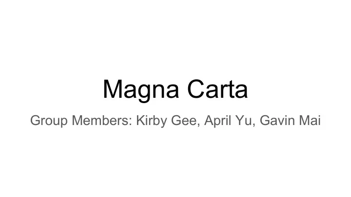 magna carta