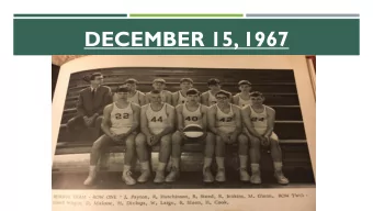 DECEMBER 15, 1967  SILVER BRIDGE COLLAPSE  Elders are the eye-bars  on the bridge of truth.