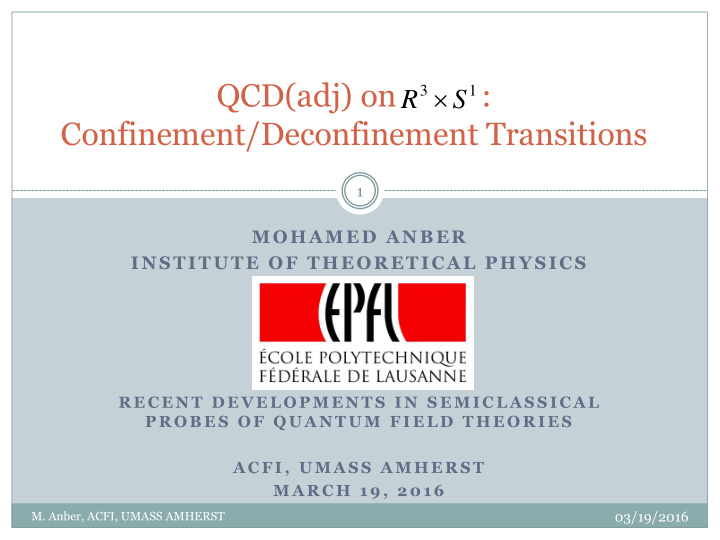 confinement deconfinement transitions