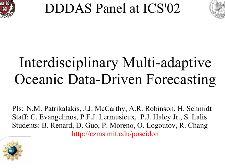 interdisciplinary multi adaptive oceanic data driven