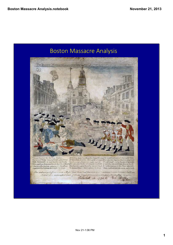 boston massacre analysis