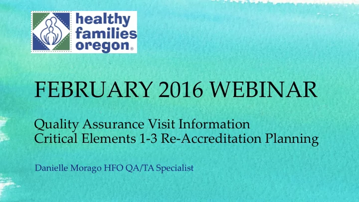 february 2016 webinar