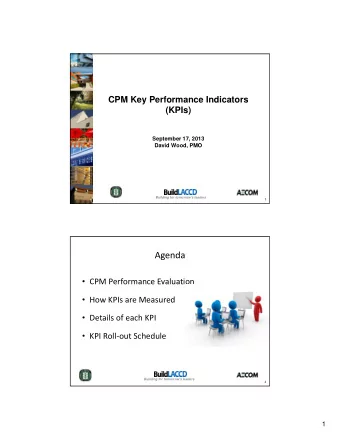 Agenda  CPM Performance Evaluation  How KPIs are Measured  Details of each KPI  KPI