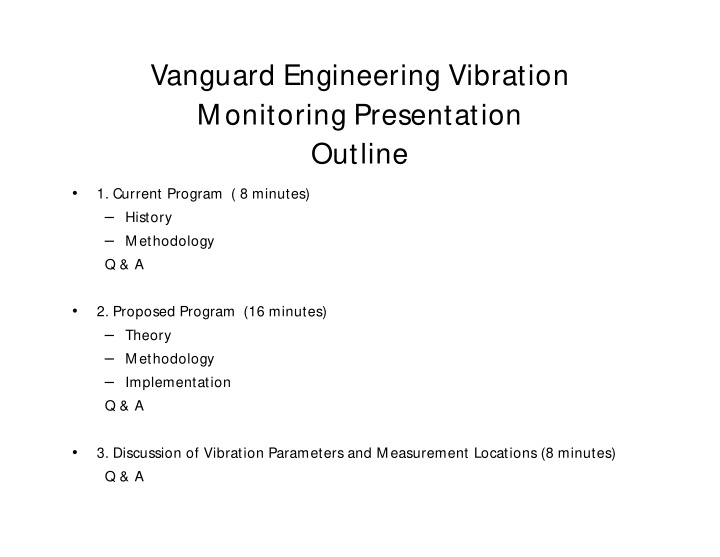 vanguard engineering vibration m onitoring presentation