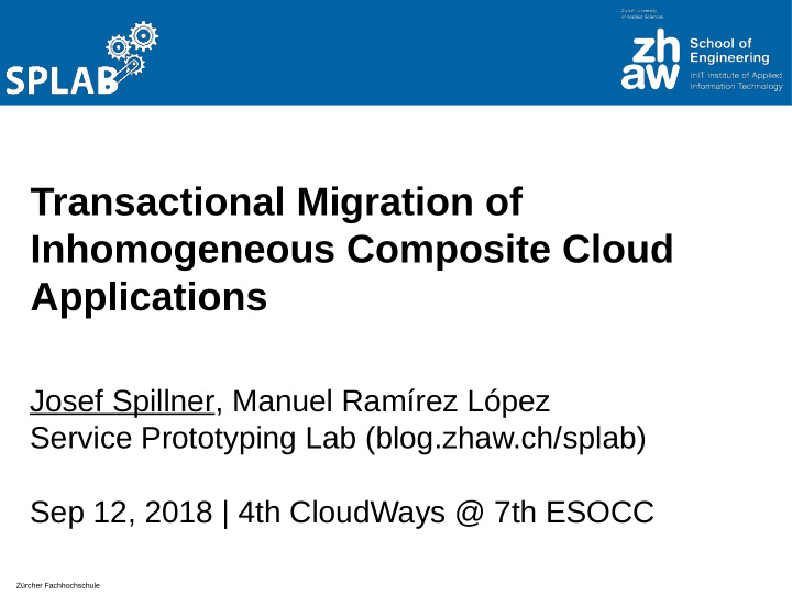 transactional migration of inhoiogeneous coiposite cloud