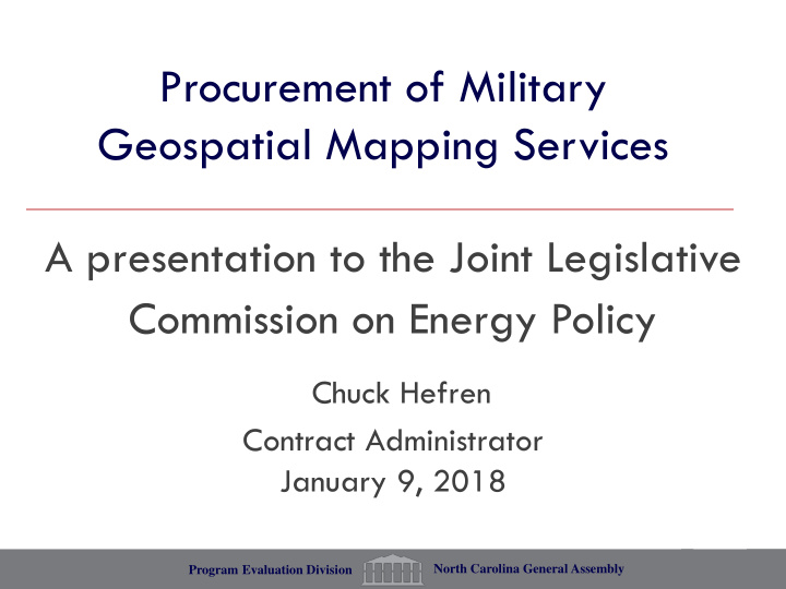 procurement of military geospatial mapping services