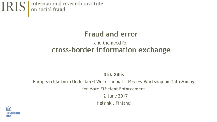 cross border information exchange
