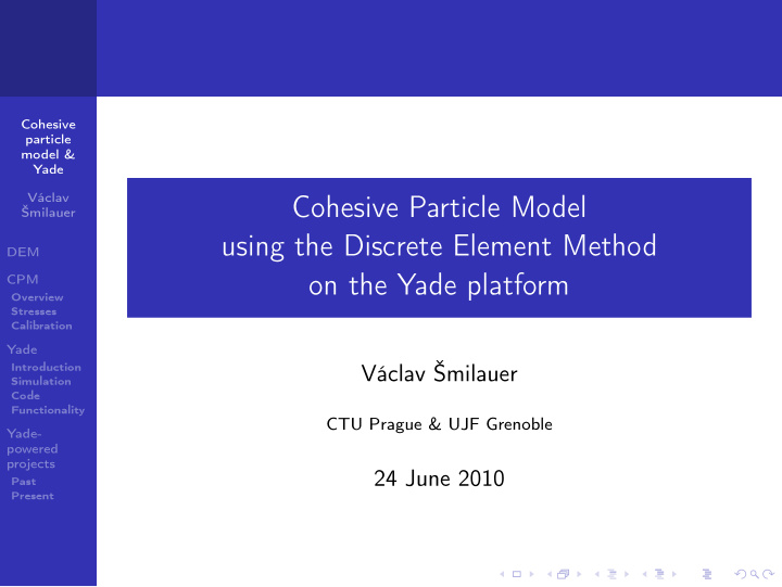 cohesive particle model