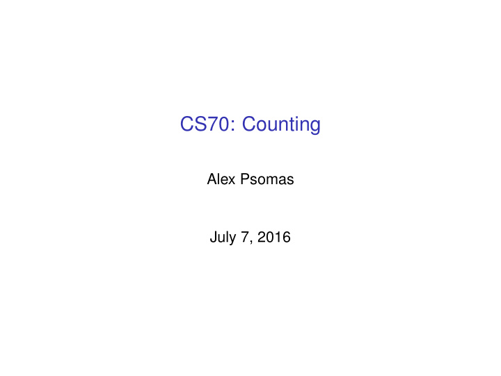 cs70 counting