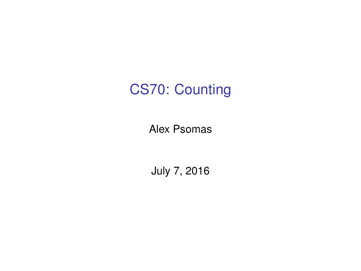 cs70 counting
