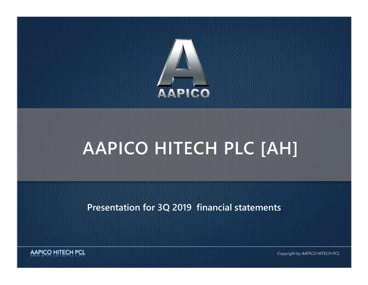 aapico hitech plc ah