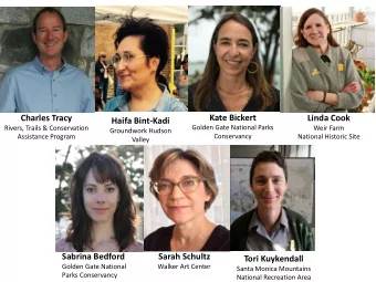 Charles Tracy Kate Bickert Linda Cook Haifa Bint-Kadi  Rivers, Trails &amp; Conservation  Golden