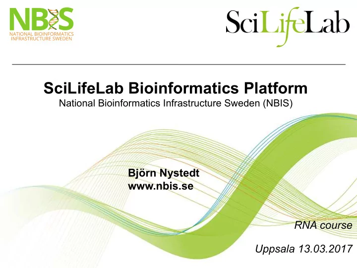 scilifelab bioinformatics platform