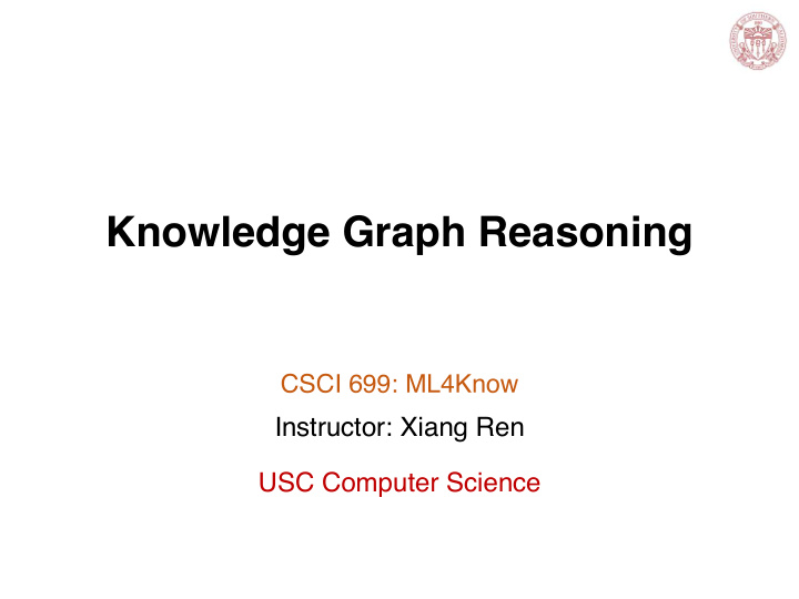 knowledge graph reasoning