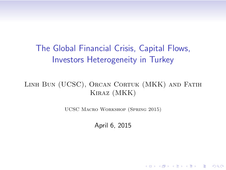 the global financial crisis capital flows investors