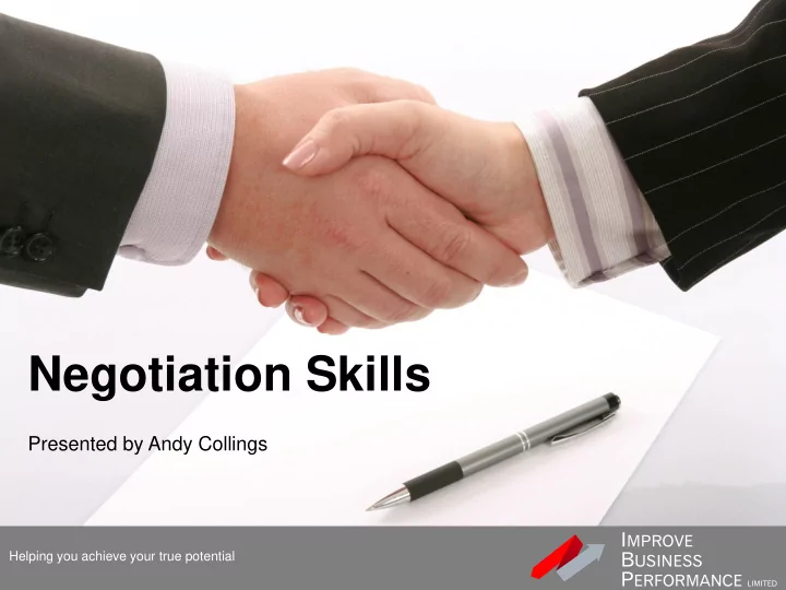 negotiation skills