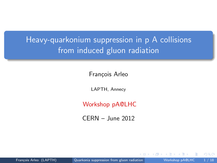 heavy quarkonium suppression in p a collisions from