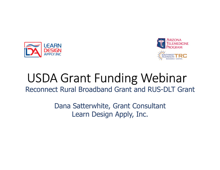 usda grant funding webinar