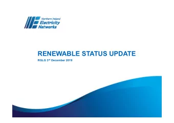 RENEWABLE STATUS UPDATE RGLG 3 rd December 2019  Renewable Generation Status  Q3 2019