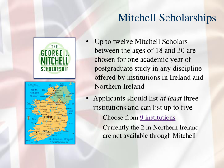 mitchell scholarships