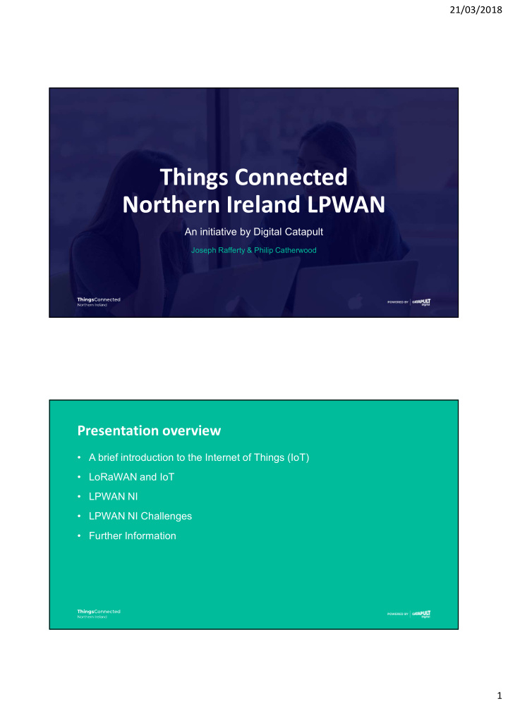 things connected northern ireland lpwan