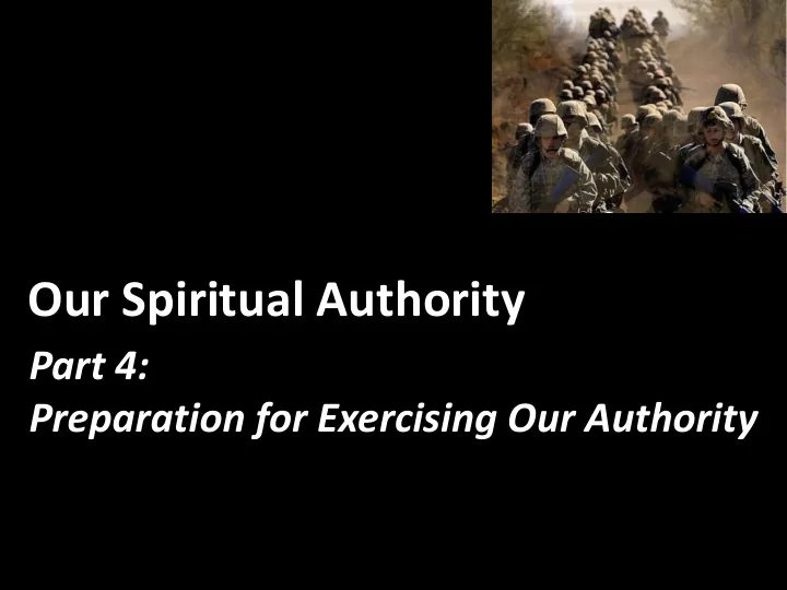 our spiritual authority