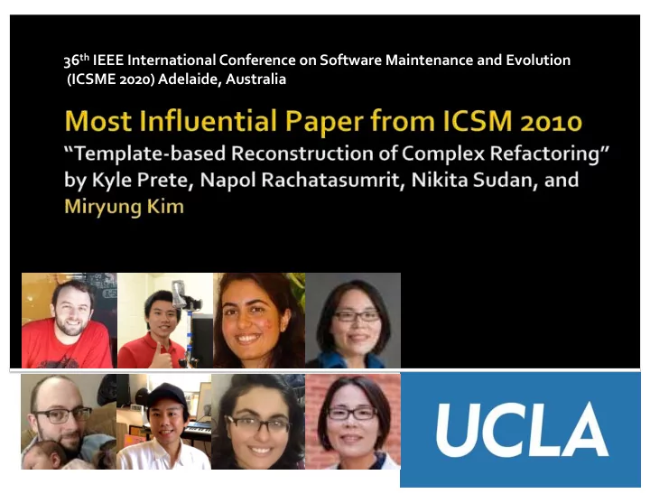 36 th ieee international conference on software