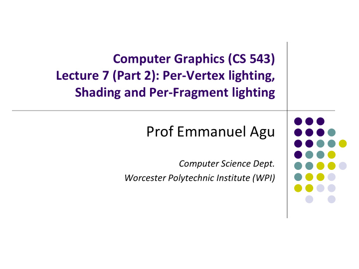 prof emmanuel agu