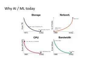 Why AI / ML today  How do we define intelligence in AI? Although the terms tend to be