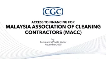 Introduction to  CGC  1  SME Financing/Loan  2  Proposal for MACC  3  4  imSME &amp; MyKNP  2