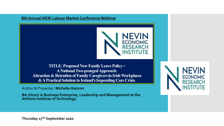 title proposed new family leave policy a national two