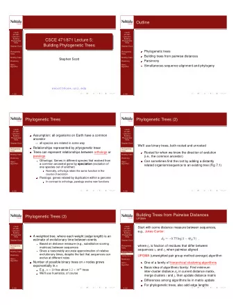 Outline  CSCE  CSCE  471/871  471/871  Lecture 5:  Lecture 5:  Building  Building  CSCE 471/871