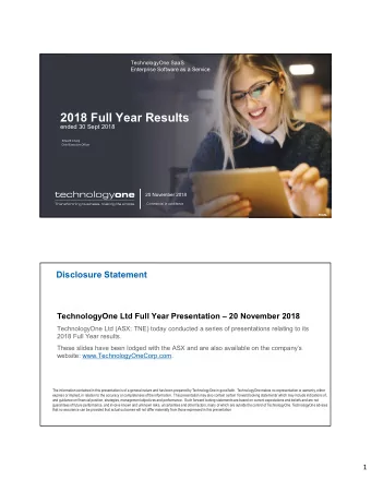 2018 Full Year Results  ended 30 Sept 2018  Edward Chung  Chief Executive Officer  20 November 2018