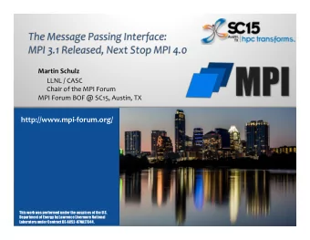 'http://www.mpi4forum.org/'  This work was performed under the auspices of the U.S.  Department of