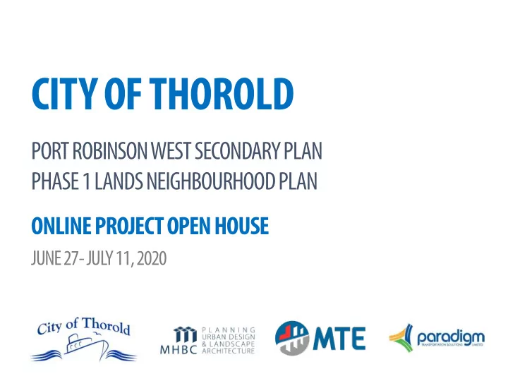 city of thorold