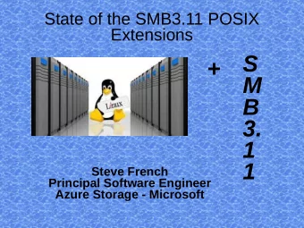 S  +  M  B  3.  1  1  Steve French  Principal Software Engineer  Azure Storage - Microsoft  Legal