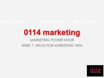 0114 marketing  MARKETING POWER HOUR  WEEK 7 RACE FOR MARKETING WIN! | Learn  What Am I