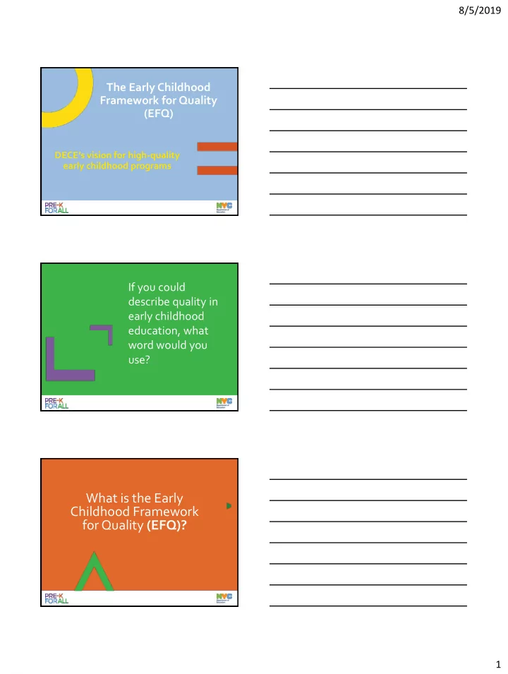 childhood framework