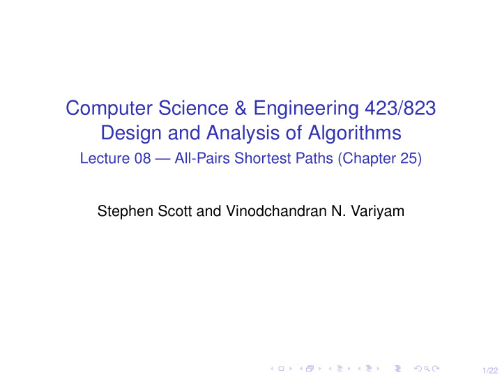 computer science engineering 423 823 design and analysis