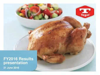 presentation  21 June 2016  Important Notice  Disclaimer  This presentation contains summary