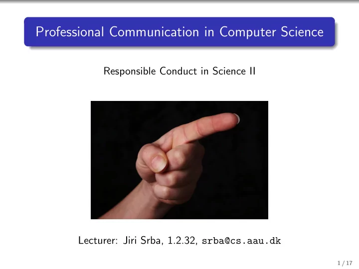 professional communication in computer science