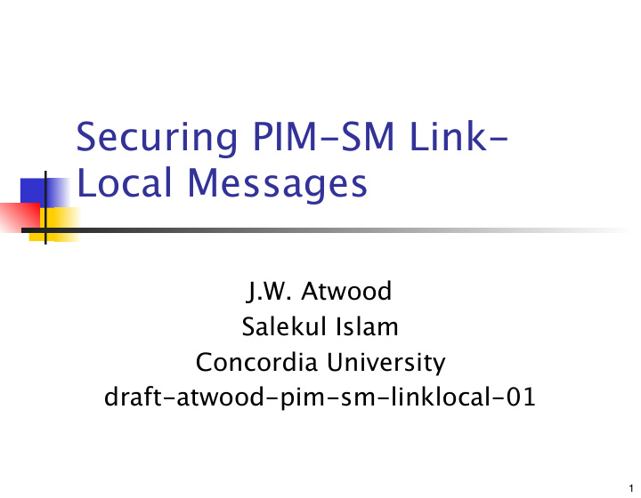 securing pim sm link local messages