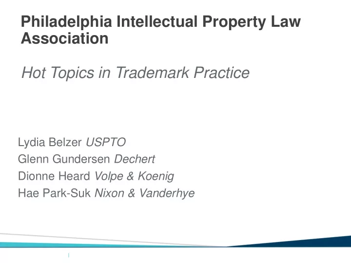 philadelphia intellectual property law association hot