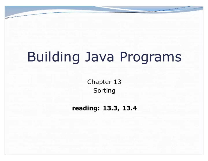 building java programs