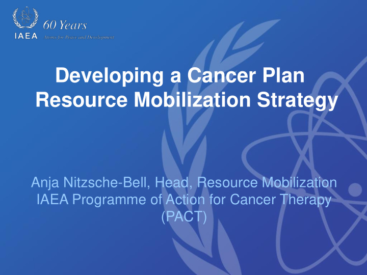 developing a cancer plan