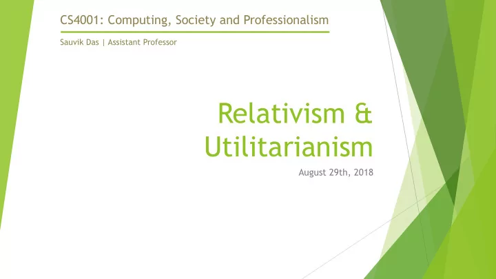 relativism utilitarianism