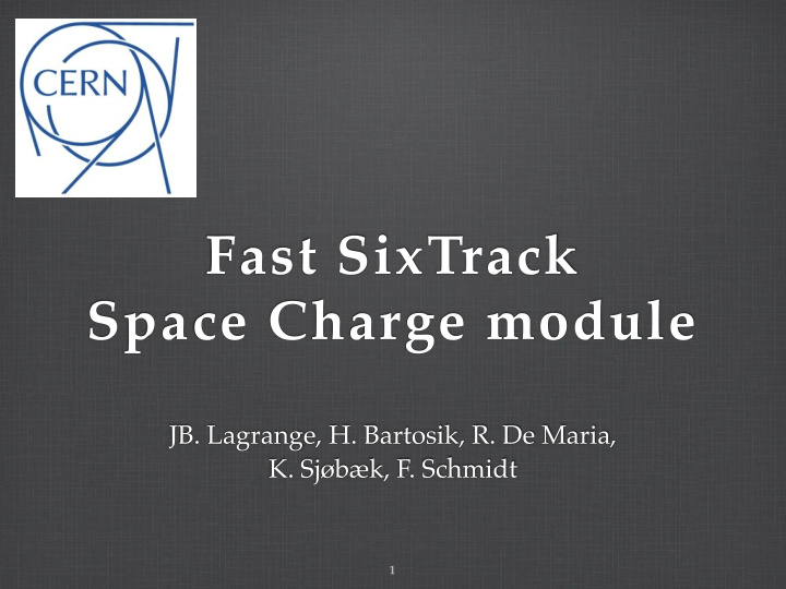 fast sixtrack space charge module